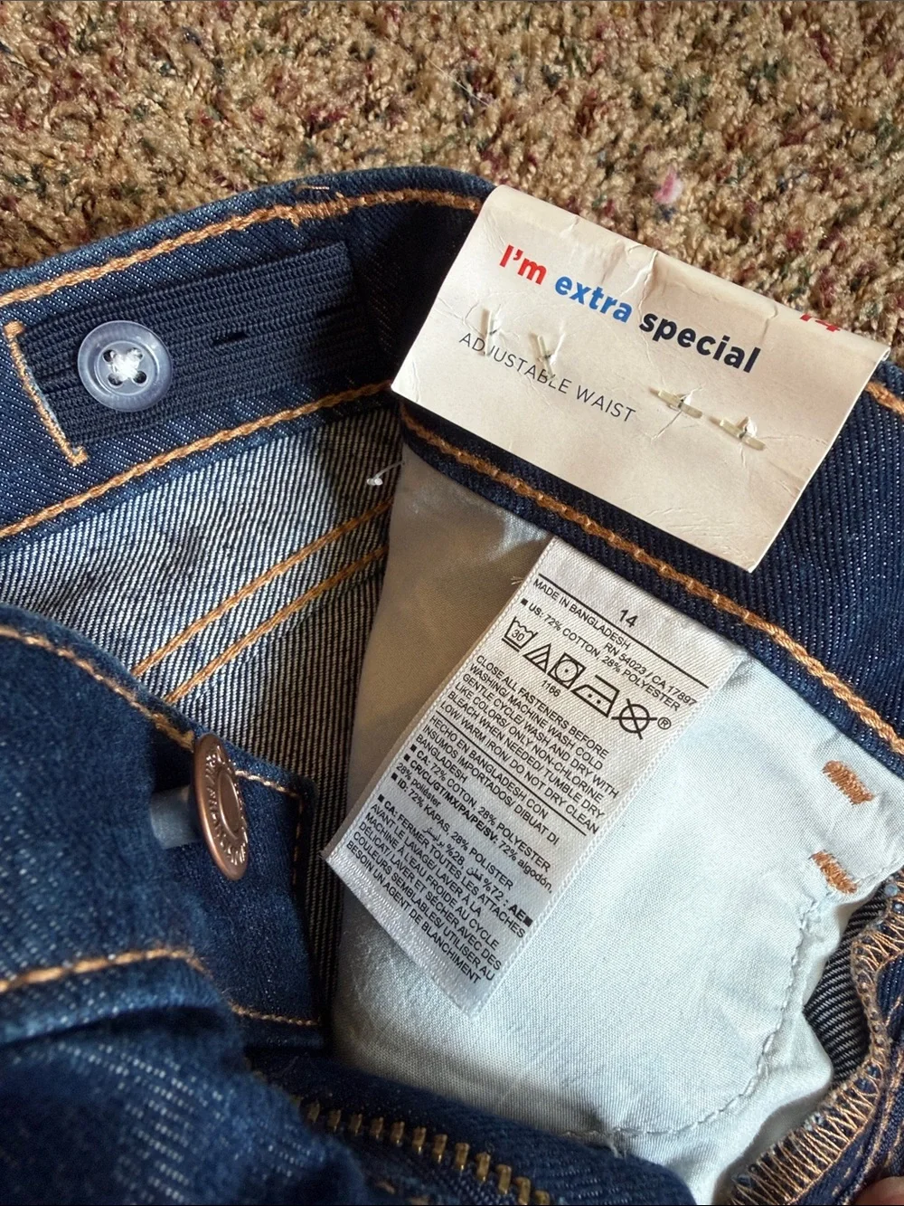 Old Navy Girls Dark Blue Denim Cutoff Shorts